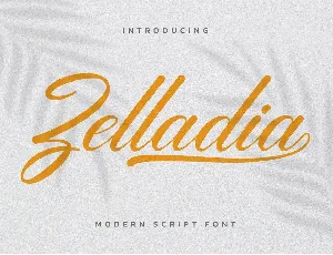 Zelladia Script font