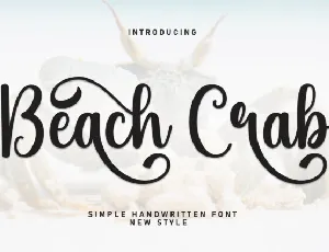 Beach Crab Script font