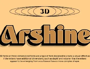 Arshine 3D font