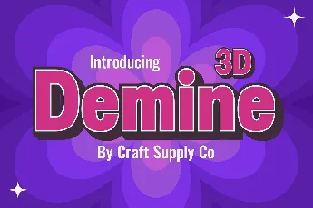 Demine 3D font