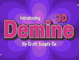 Demine 3D font