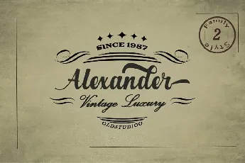 Alexander Script font