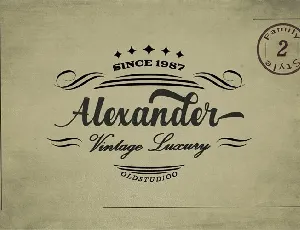 Alexander Script font