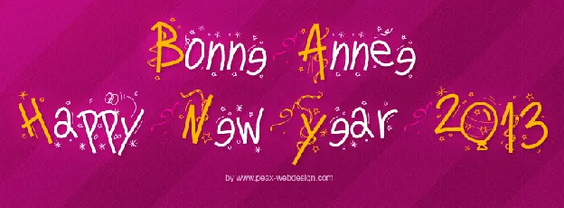 PW Happy New Year font