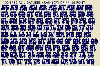 Rainbow Dripping Demo font