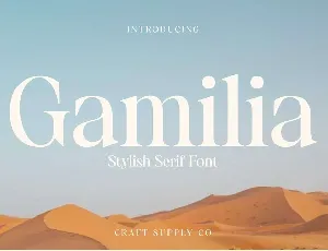 Gamilia font