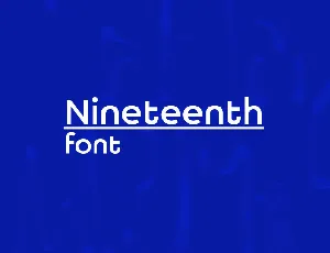 Nineteenth Sans font