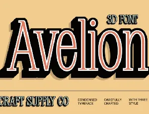 Avelion 3D font