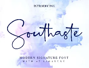 Southaste Signature Free font