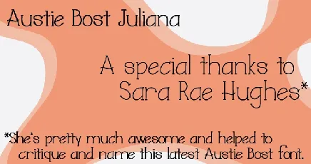 Austie Bost Juliana font