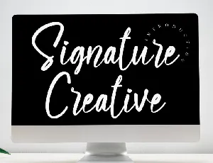 Signature Creative Script font