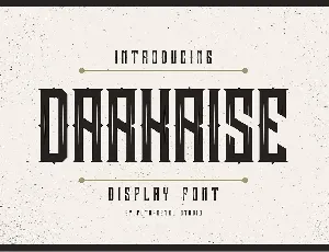Darkrise Typeface font