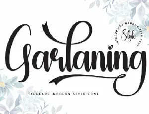 Garlaning Script font