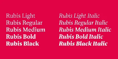 Rubis Family font