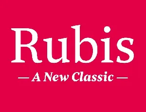 Rubis Family font