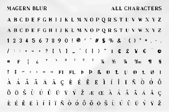 Magern Blur font