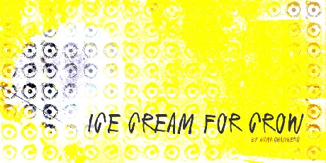 Ice cream for crow font