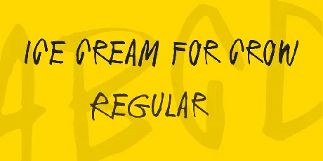 Ice cream for crow font