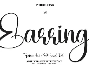 Earring Script font