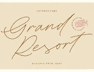 Grand Resort font