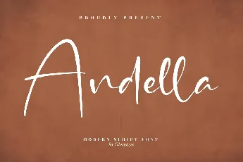 Andella â€“ Modern Script font