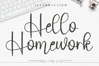 Hello Homework Script font