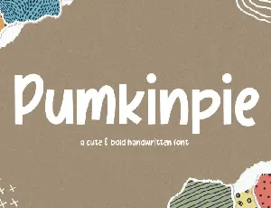 Pumkinpie Cute & Bold Handwritten font