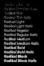 Radikal Family font