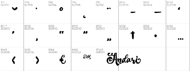 Andari font