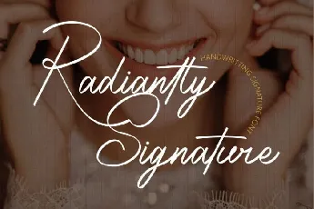 Radiantly Signature font