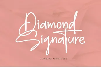 Diamond Signature font