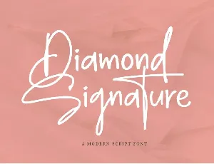 Diamond Signature font