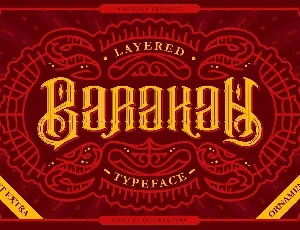 Barakah Layered Typeface Free font