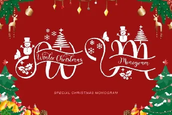 Winter Christmas Monogram font