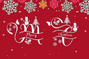 Winter Christmas Monogram font