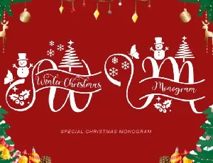 Winter Christmas Monogram font