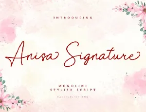 Anisa Signature font