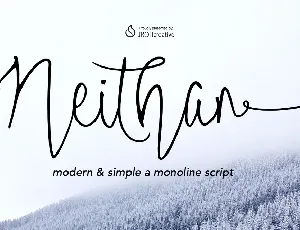 Neithan Monoline Script Free font