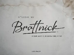 Brattnick font