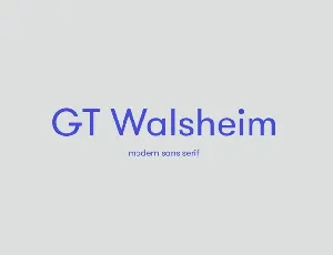 GT Walsheim Family font