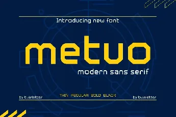 Metuo Personal Use font