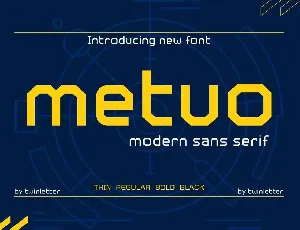 Metuo Personal Use font