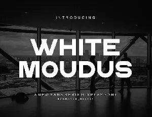 White Moudus font