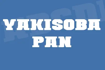 Yakisoba Pan font