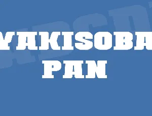 Yakisoba Pan font