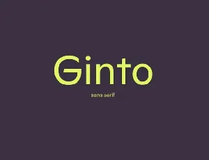Ginto Family font