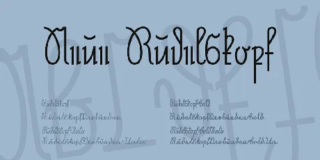 Neue Rudelskopf font