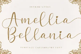 Amellia Bellania Calligraphy font