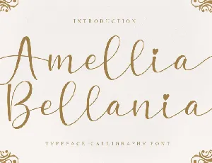 Amellia Bellania Calligraphy font