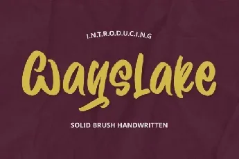 Wayslake Brush Handwritten font